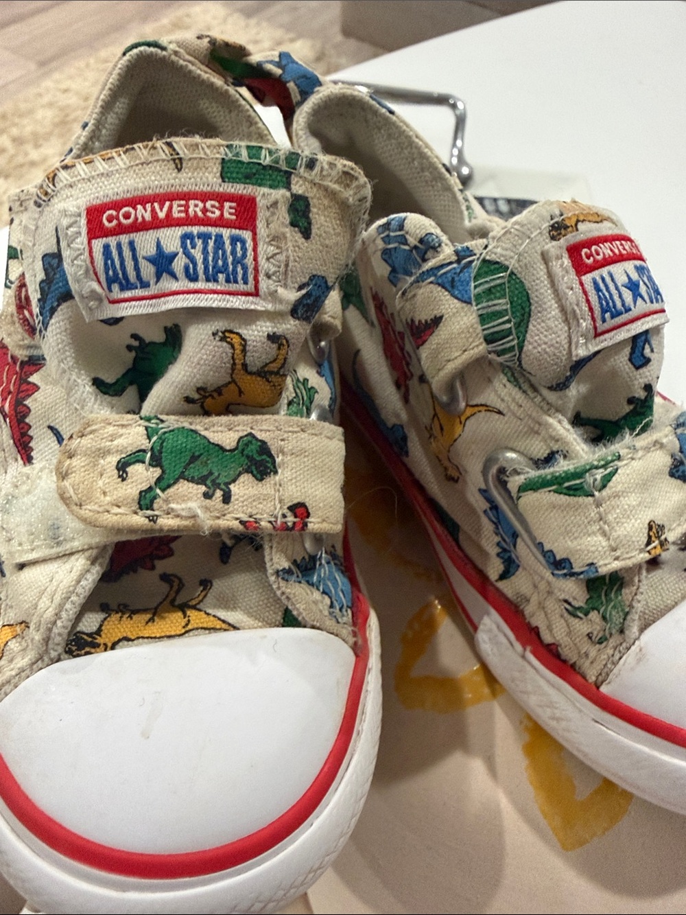 Baby Converse cute Dinosaur Pattern Velcro